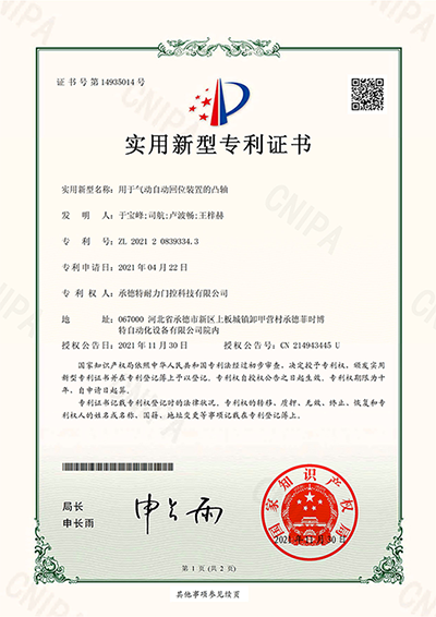 2021208393343_實(shí)用新型專利證書_用于氣動(dòng)自動(dòng)回位裝置的凸軸_20211130_00.png